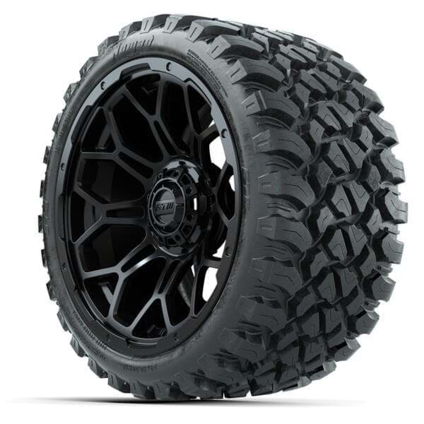 Picture of Set of (4) 15" GTW Bravo Matte Black Wheels with 23x10-R15 Nomad All-Terrain Tires
