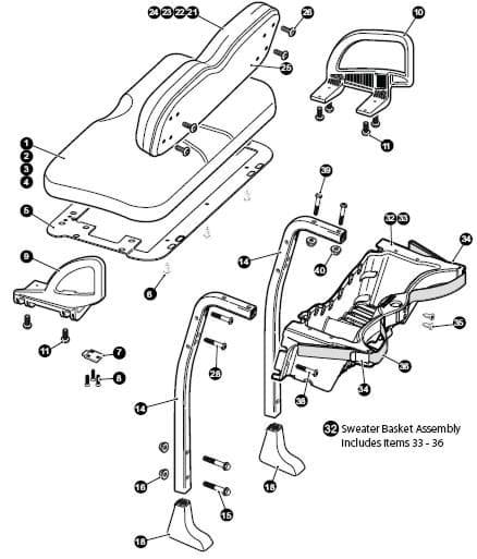 Picture of Seat back support strut cover