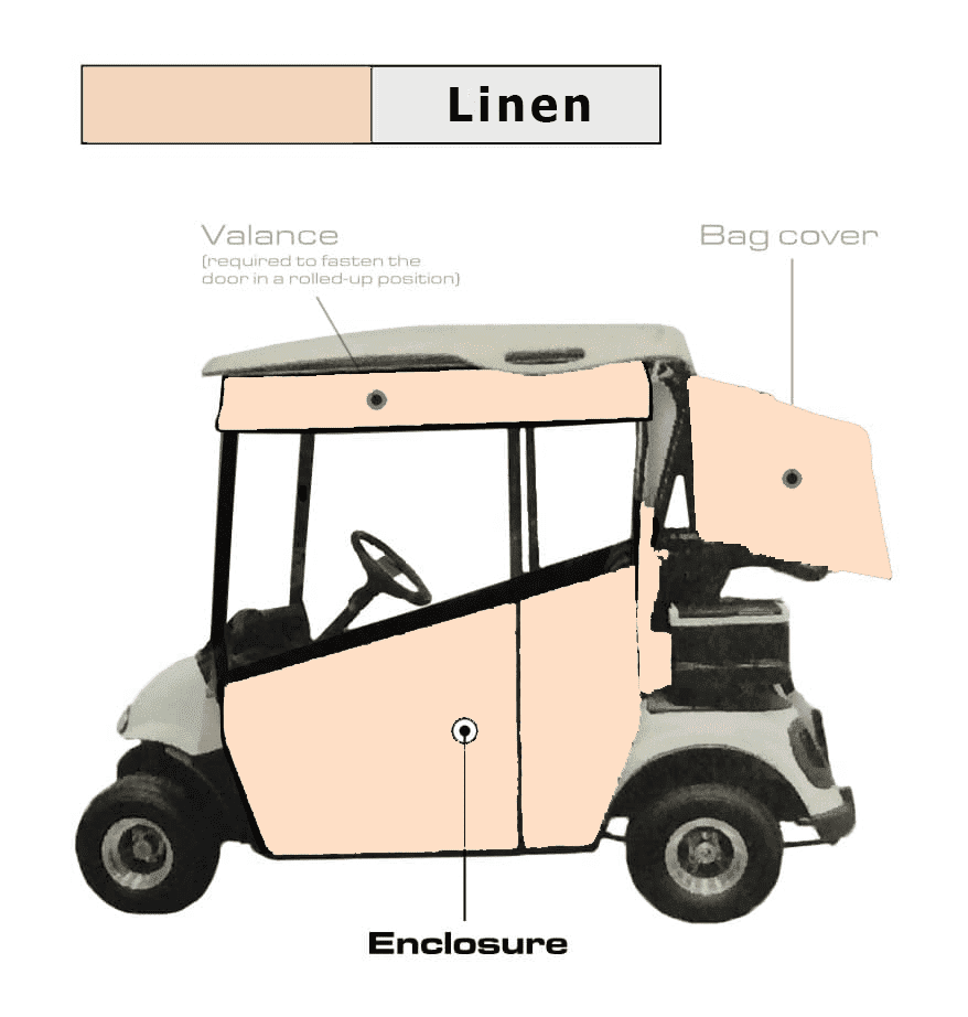 Picture of 3-sided track style enclosure, TXT, linen 