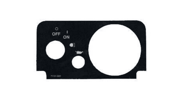 Picture of Console label for fuel & oil light